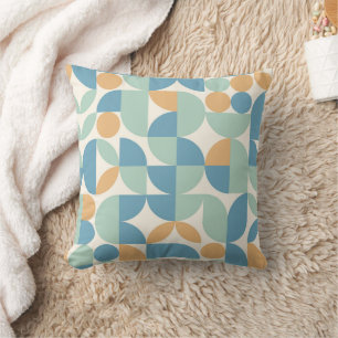 Coussin Mosaïque de motif géométrique verte