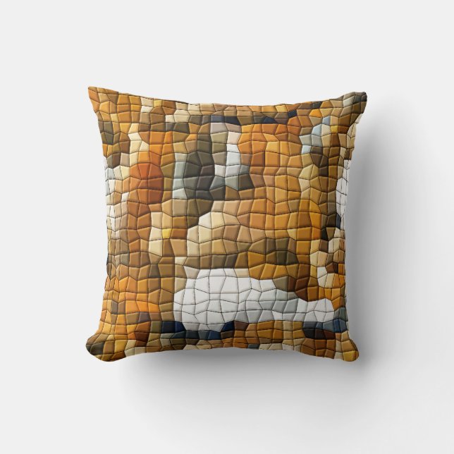 COUSSIN MOSAÏQUE DE RENARD (Recto)