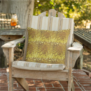 Coussin Mosaïque d'or Elegant Glam esthétique Patio de lux
