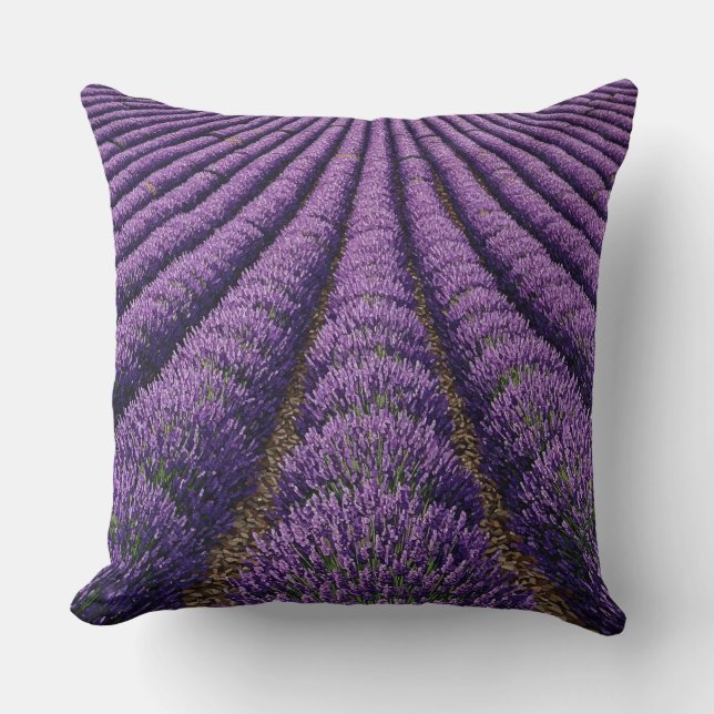 Coussin Mosaïque du champ de lavande (Recto)