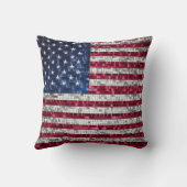 Coussin Mosaïque du drapeau américain (Verso)