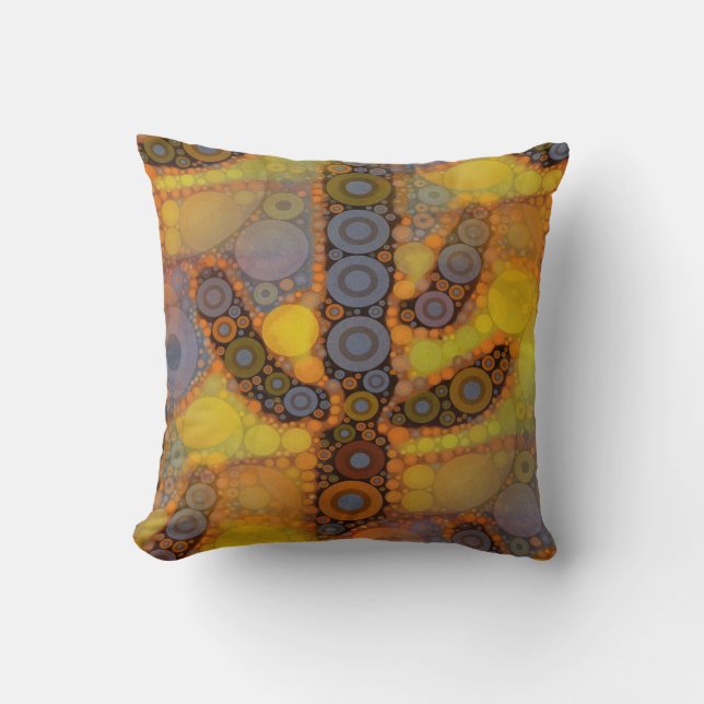 Coussin Mosaïque du sud-ouest de l'Arizona Saguaro Cactus  (Recto)