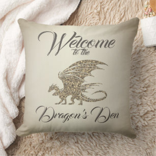 Coussin Mosaïque Extraordinaire Dragon Golden Welcome