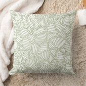 Coussin Mosaïque feuille aléatoire vert pâle (Couverture)