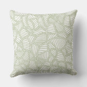 Coussin Mosaïque feuille aléatoire vert pâle (Verso)