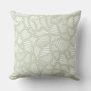 Coussin Mosaïque feuille aléatoire vert pâle