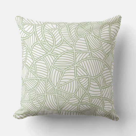 Coussin Mosaïque feuille aléatoire vert pâle (Recto)