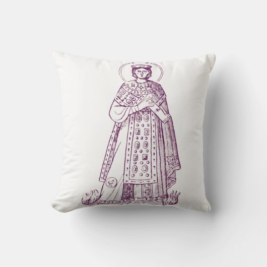 Coussin mosaïque grecque de sainte Agnès de Rome (Recto)