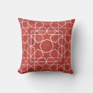 Coussin Mosaïque marocaine rouge ROSETTE