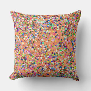 Coussin Mosaïque multicolore Parties scintillant moderne 