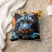 Coussin Mosaïque noire Jagua Vitrage (Couverture)