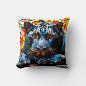 Coussin Mosaïque noire Jagua Vitrage (Recto)