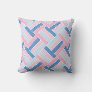 Coussin Mosaïque rose et bleu