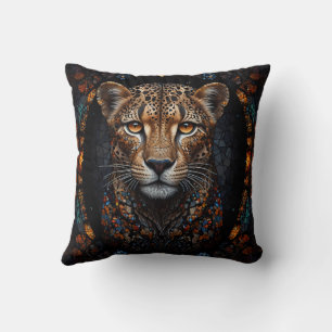 Coussin Mosaïque verre tendu Cheetah Portrait