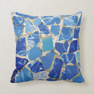 Coussin Mosaïques de Gaudi avec un contact d'huile