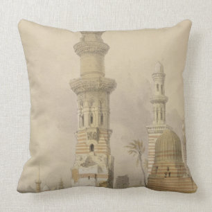 Coussin Mosquées ruinées dans le désert, à l'ouest de