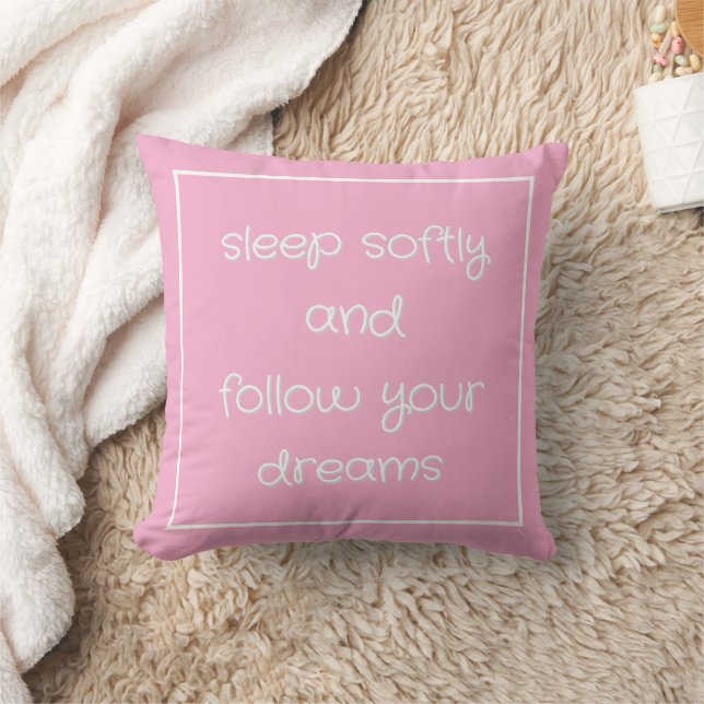 Coussin Mot de lit doux (Couverture)