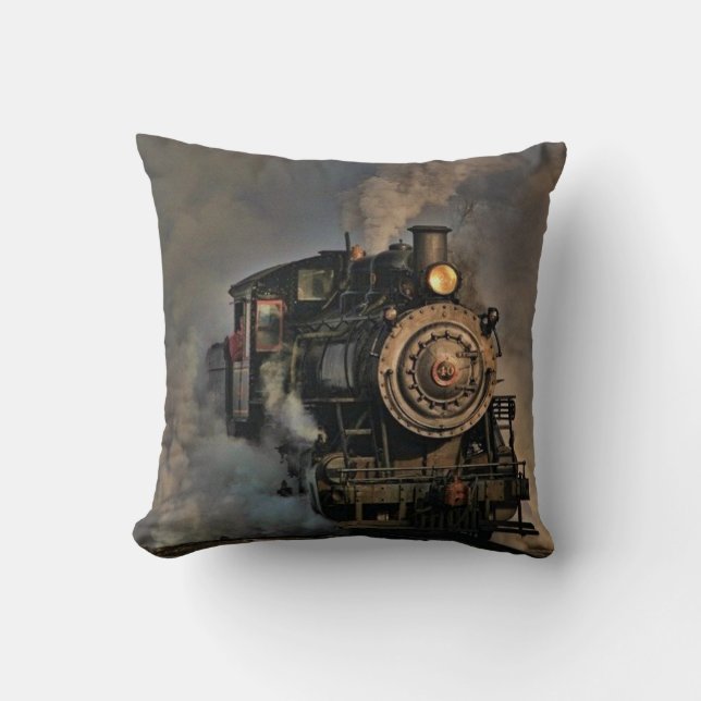 Coussin Moteur de train à vapeur classique (Recto)