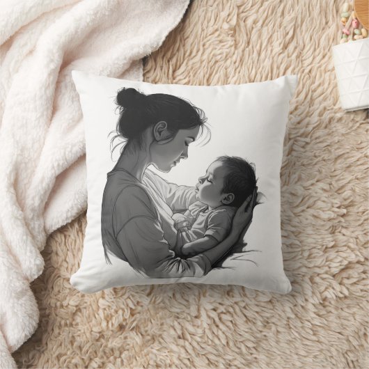 Coussin Mother & Baby artwork (Couverture)