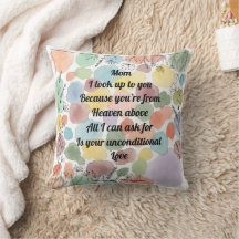 "Mother's Day Poem Throw Cushion"