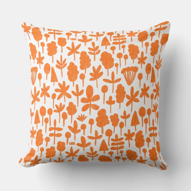 Coussin Motif 051017 - Texturé - Orange (Recto)