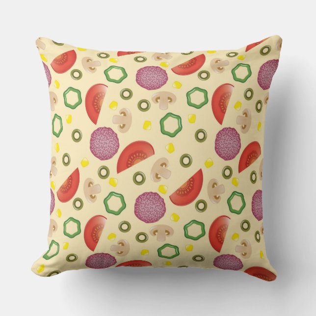 Coussin Motif 2 de pizza (Recto)