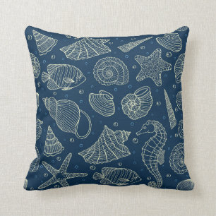 Coussin Motif 2 d'habitants d'océan
