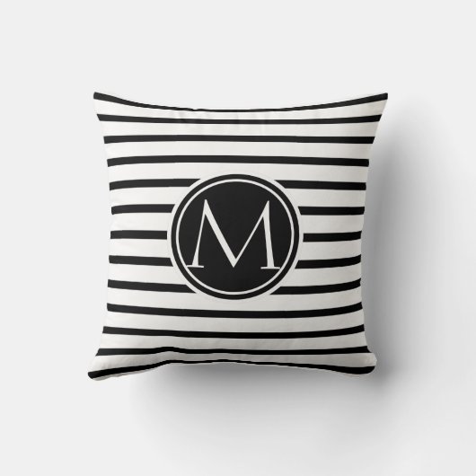 Coussin Motif à bandes fines (Verso)