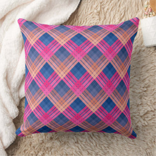 Coussin Motif à carreaux avec coloration en zig zag