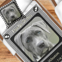 Motif à carreaux noir et blanc Mémorial pour chien