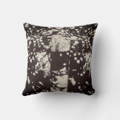 Coussin Motif à cliquet blanc et tan blanc Imprimer (Verso)