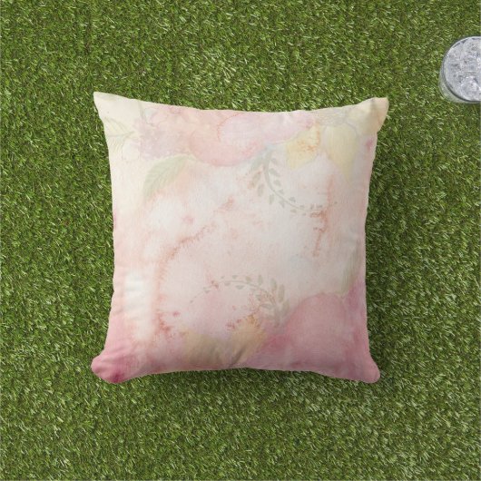 Coussin Motif à Cravate Pastel rose doux (Herbe)