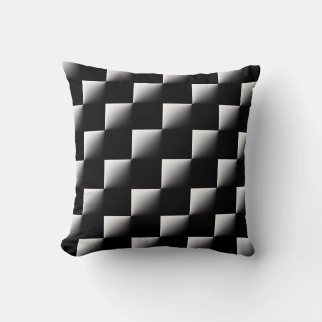 Coussin Motif À damiers noir et blanc (Recto)