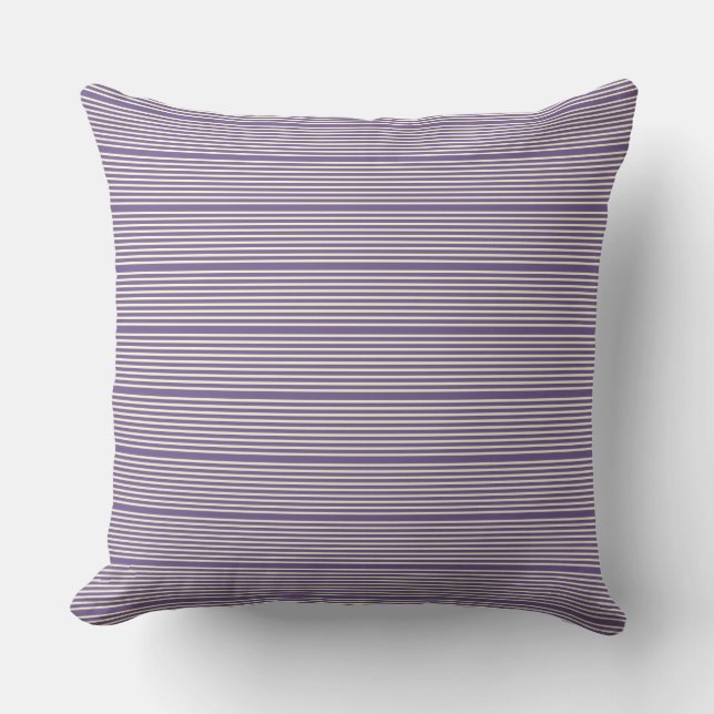 Coussin Motif à deux tons crème violet (Recto)