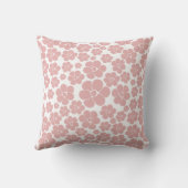 Coussin Motif à fleurs - rose et blanc (Verso)