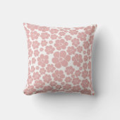 Coussin Motif à fleurs - rose et blanc (Recto)