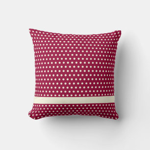 Coussin Motif à pois blanc ivoire crème