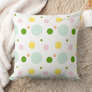 Coussin Motif à pois colorés et ludiques