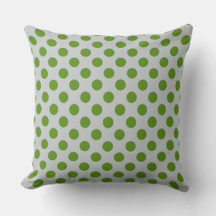 Coussin Motif à pois vert gris