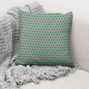 Coussin Motif à pois verts gris modernes