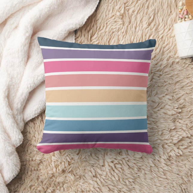 Coussin Motif à rayures colorées (Couverture)