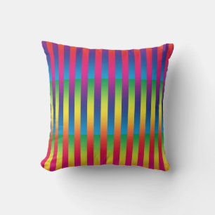 Coussin Motif à rayures colorées