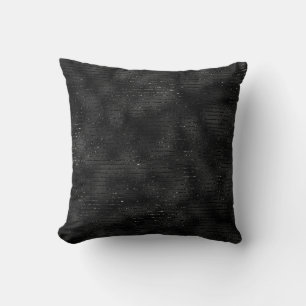 Coussin Motif à rayures noir et parties scintillant