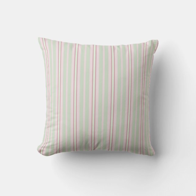 Coussin motif à rayures pastel (Recto)