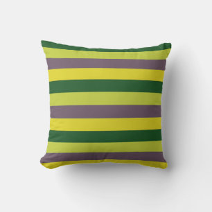 Coussin Motif à rayures tendance violet et vert