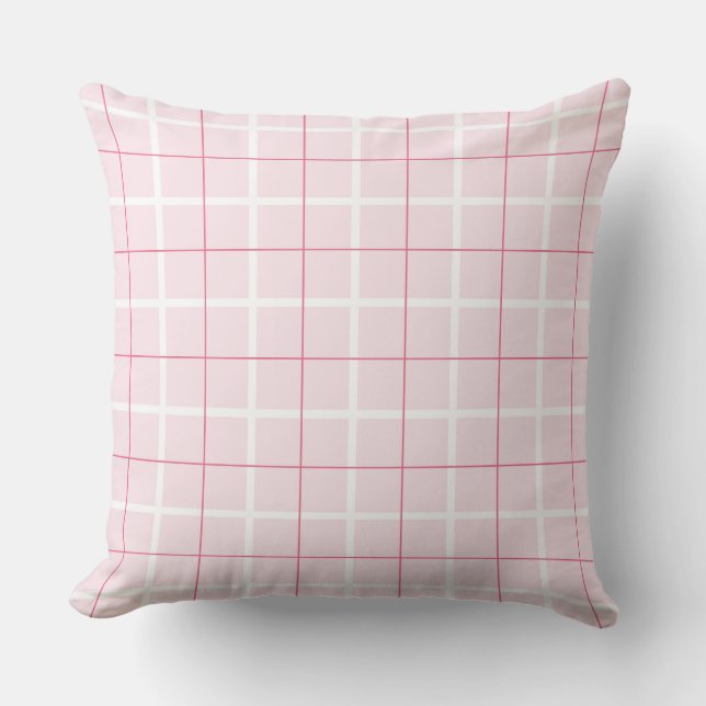 Coussin Motif à rayures verticales de couleur douce et à p (Recto)
