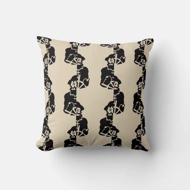 Coussin motif à thème amusant nautique CAPTAIN | (Recto)