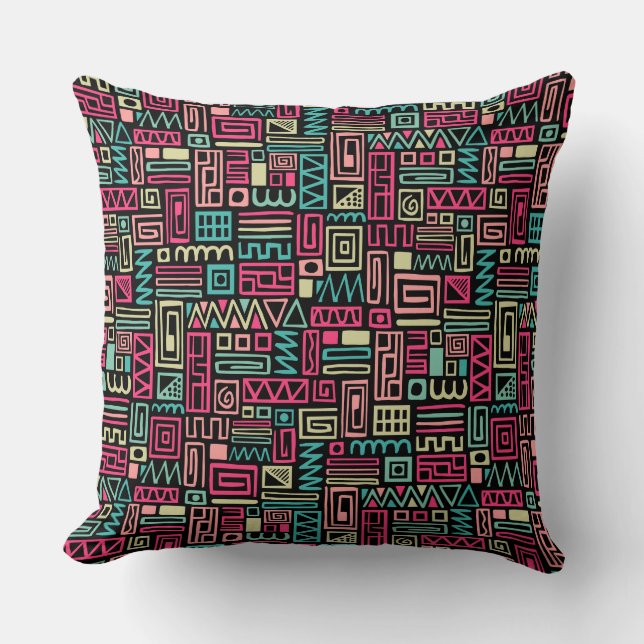 Coussin Motif Abstrait 110122 - Couleurs 01 (Recto)