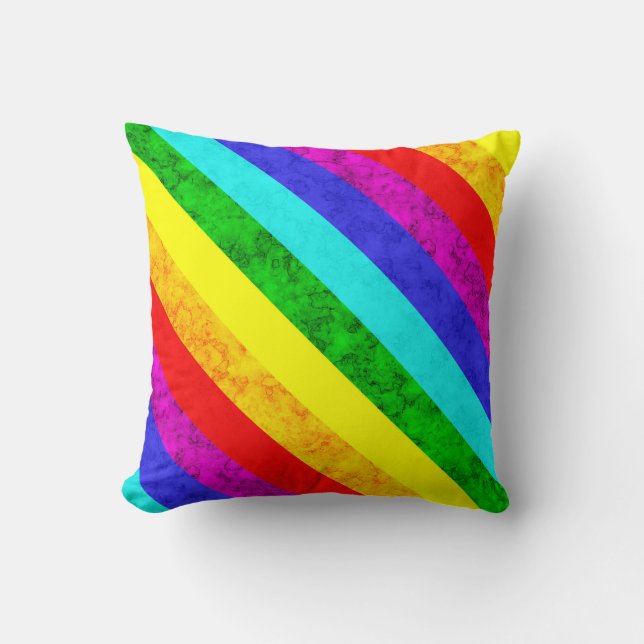 Coussin Motif abstrait arc-en-ciel (Recto)