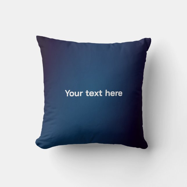 Coussin Motif Abstrait Bleu Foncé | Ajouter du Texte (Recto)